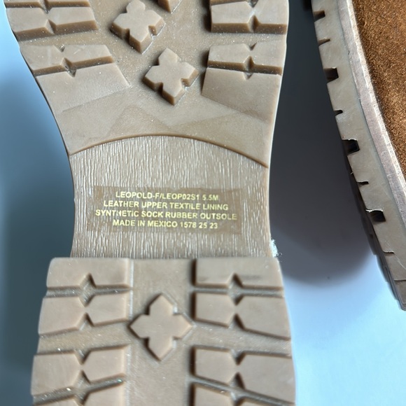 Steve Madden Leopold Faux Shearling Chelsea Boot in Camel Suede New - Picture 7 of 8